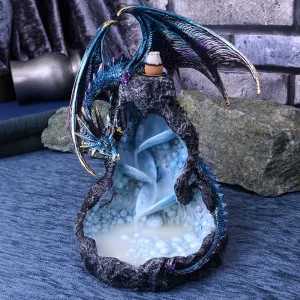 Nemesis Now Decor Nemesis Now Dragons Intrigue Backflow Incense Burner 21.5cm, Blue