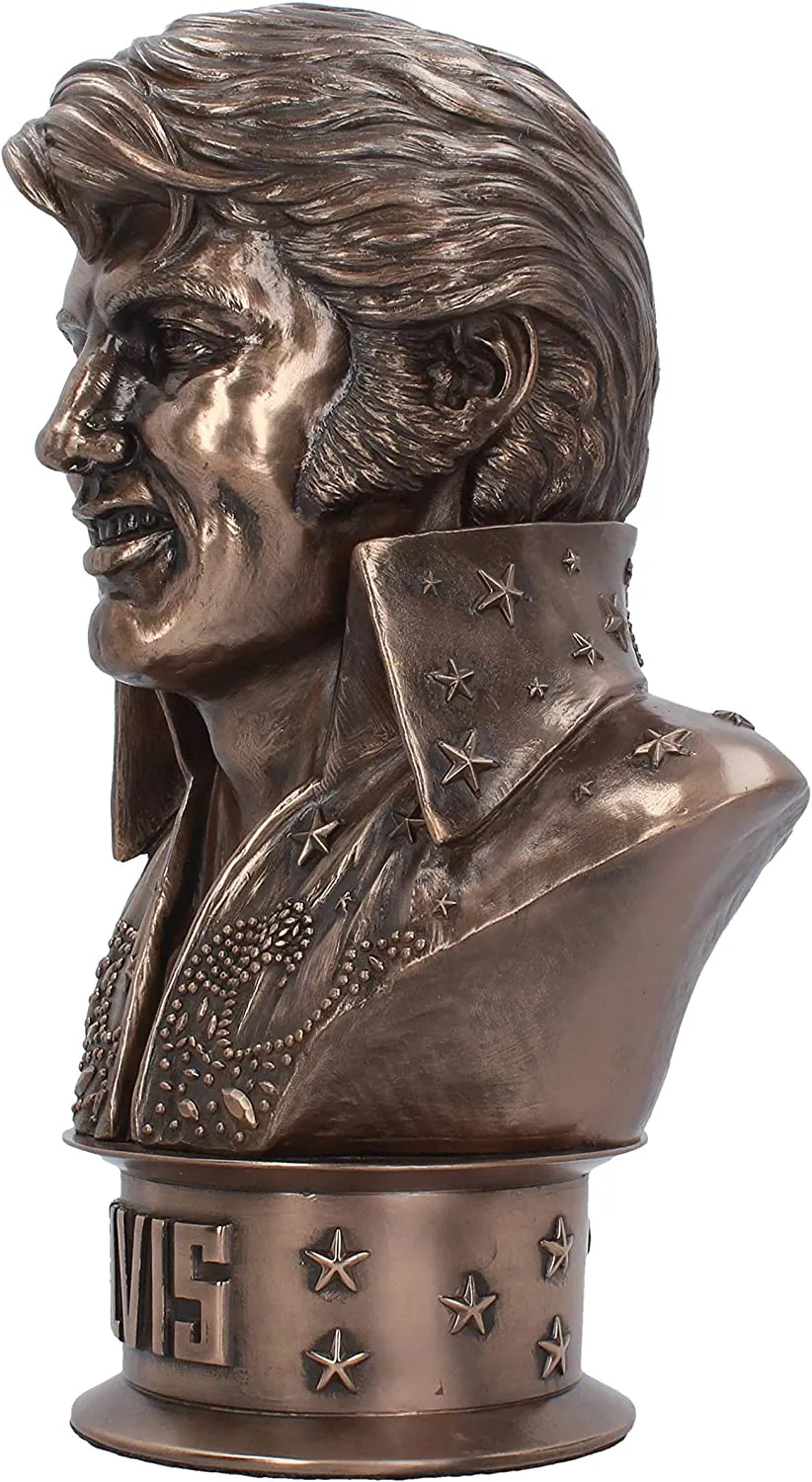 Nemesis Now Decor Nemesis Now Elvis Bust Figurine 33cm Bronze, Resin
