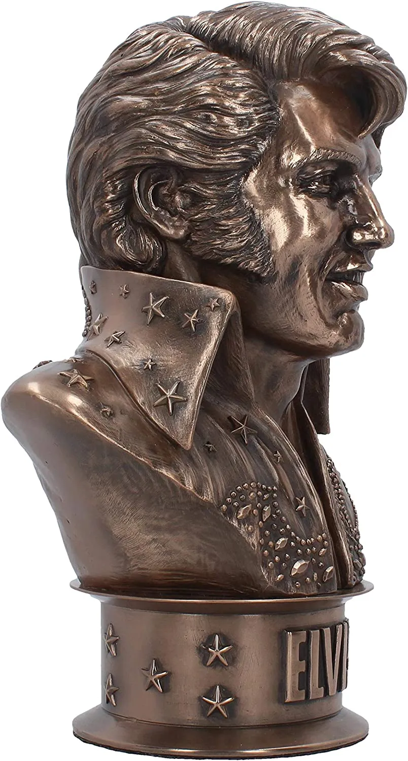 Nemesis Now Decor Nemesis Now Elvis Bust Figurine 33cm Bronze, Resin