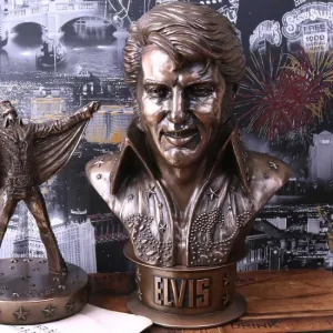 Nemesis Now Decor Nemesis Now Elvis Bust Figurine 33cm Bronze, Resin