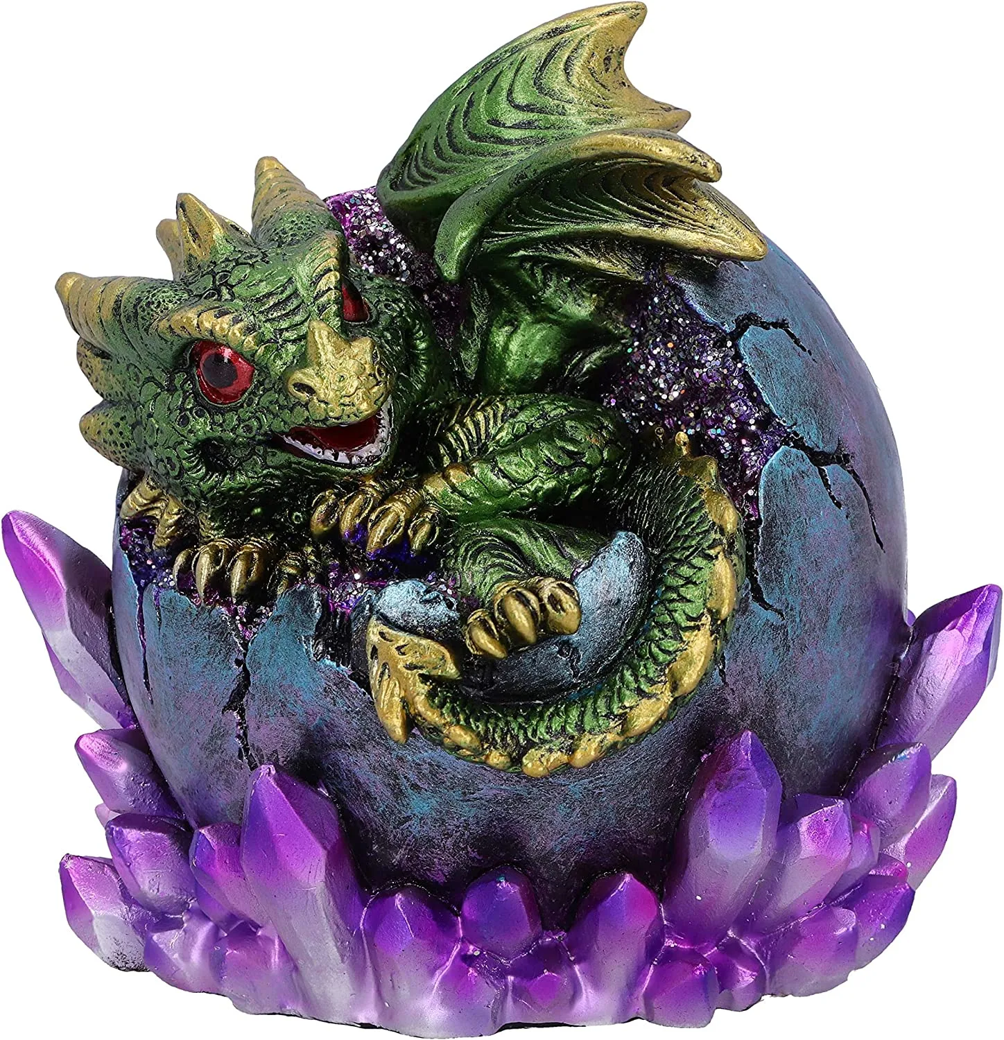 Nemesis Now Decor Nemesis Now Emerald Hatchling Glow Dragonling Green Dragonling Crystal Figurine,