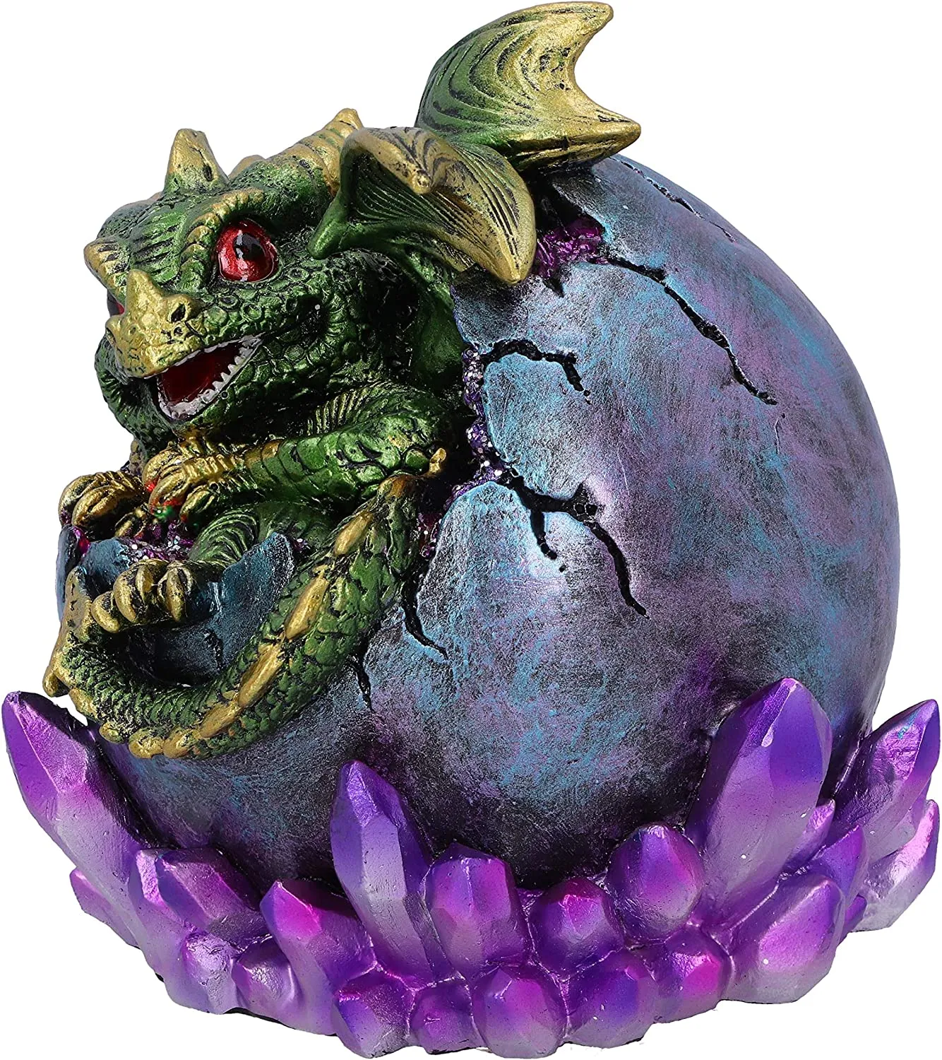 Nemesis Now Decor Nemesis Now Emerald Hatchling Glow Dragonling Green Dragonling Crystal Figurine,