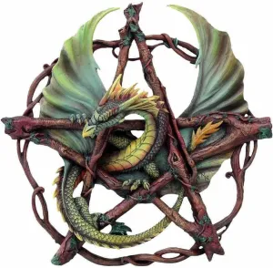 Nemesis Now Decor Nemesis Now Forest Pentagram Dragon Wall Plaque 38cm Green
