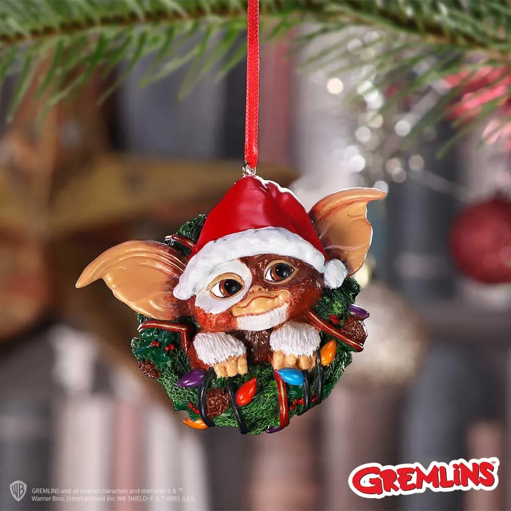Nemesis Now Decor Nemesis Now Gremlins Gizmo in Wreath Hanging Ornament (B6411X3)