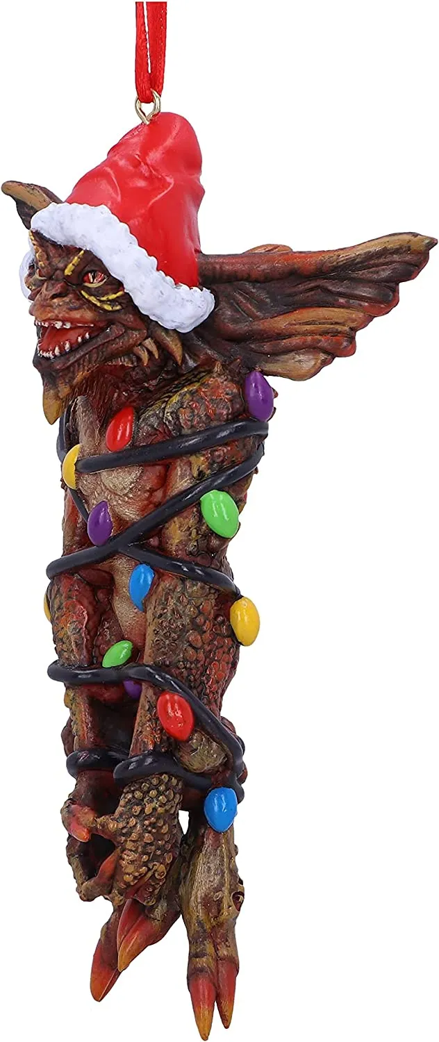 Nemesis Now Decor Nemesis Now Gremlins Mowhawk in Fairy Lights Hanging Festive Decorative Ornament