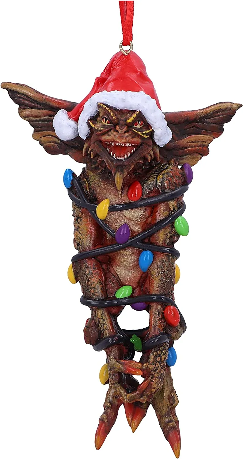 Nemesis Now Decor Nemesis Now Gremlins Mowhawk in Fairy Lights Hanging Festive Decorative Ornament