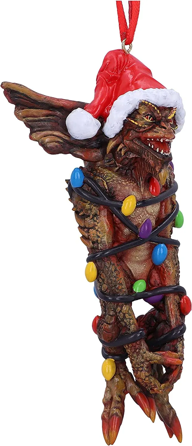 Nemesis Now Decor Nemesis Now Gremlins Mowhawk in Fairy Lights Hanging Festive Decorative Ornament