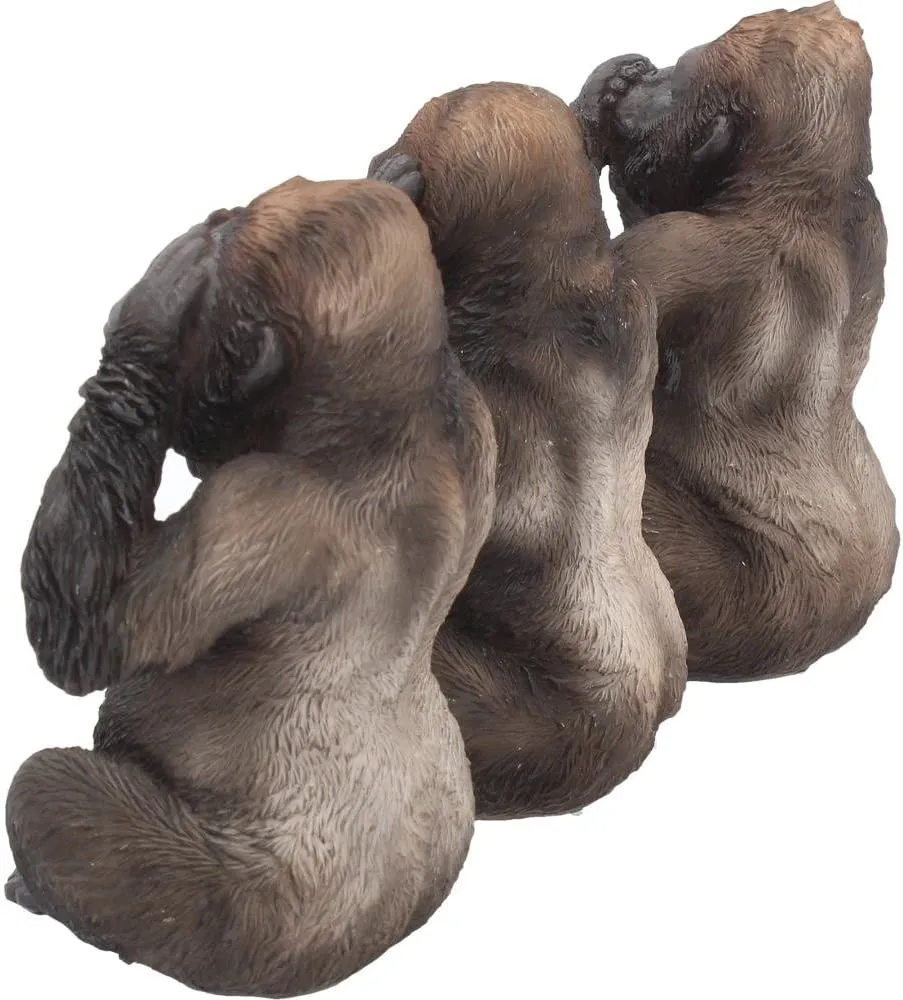 Nemesis Now Decor Nemesis Now H3523J7 Three Wise Gorillas Figurine 13.5cm Black