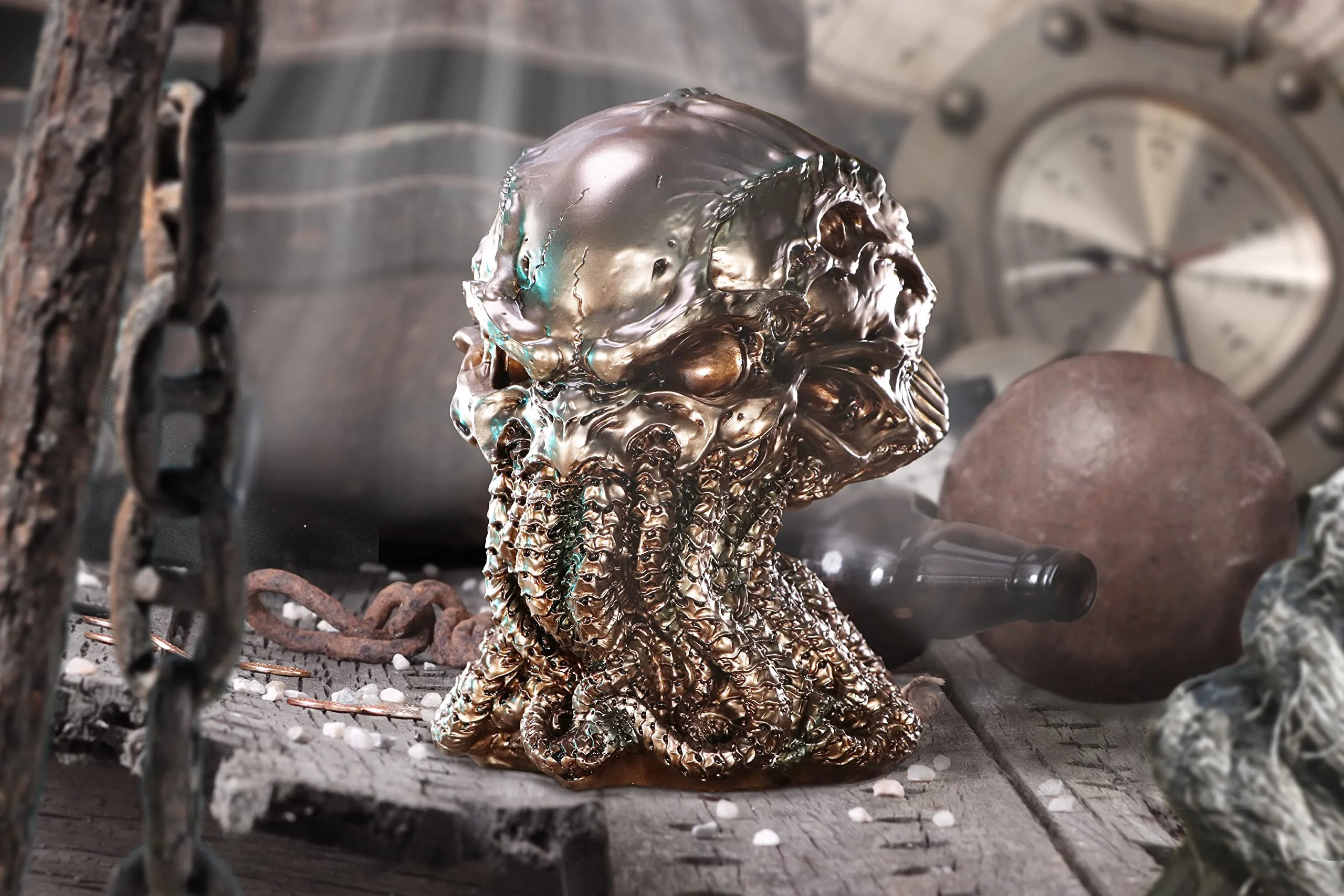 Nemesis Now Decor Nemesis Now Horror Skull Ornament, Bronze Cthulhu, 20cm