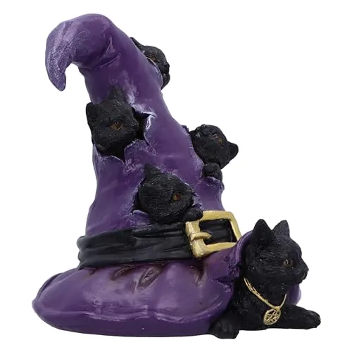 Nemesis Now Decor Nemesis Now Magical Mischief 14cm Resin Black Cat Figure - Witchcraft-Themed Ornament