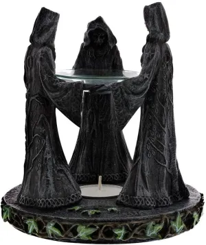 Nemesis Now Decor Nemesis Now Magik Circle Oil Burner 16cm Grey, Resin