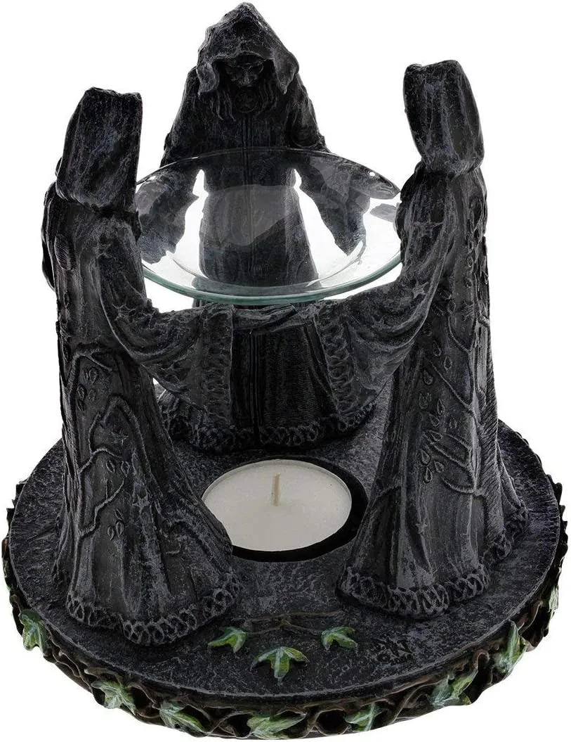 Nemesis Now Decor Nemesis Now Magik Circle Oil Burner 16cm Grey, Resin