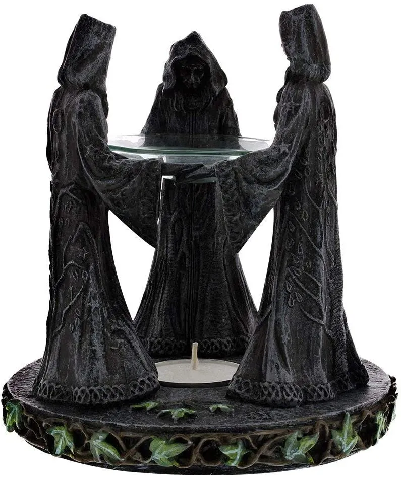 Nemesis Now Decor Nemesis Now Magik Circle Oil Burner 16cm Grey, Resin