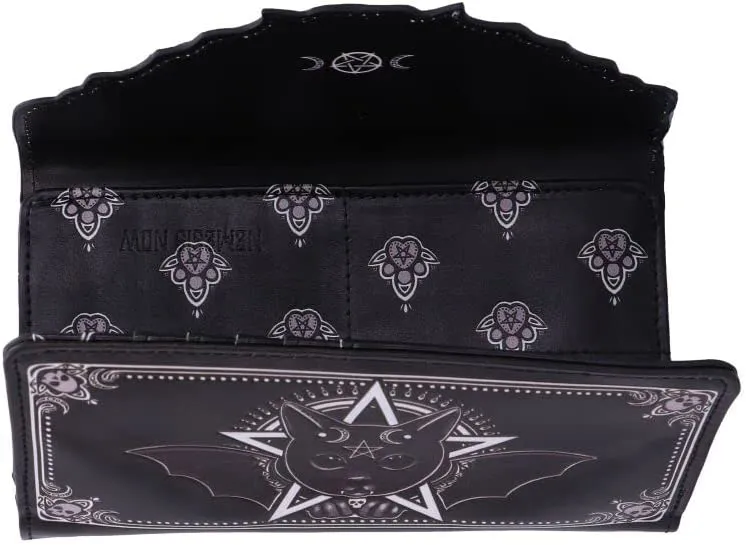 Nemesis Now Decor Nemesis Now Malpuss Embossed Purse 18.5cm, Polyurethane, Black