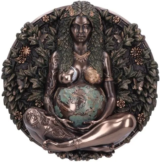 Nemesis Now Decor Nemesis Now Mother Earth Wall Plaque, Bronze, 15cm (B6353X3)