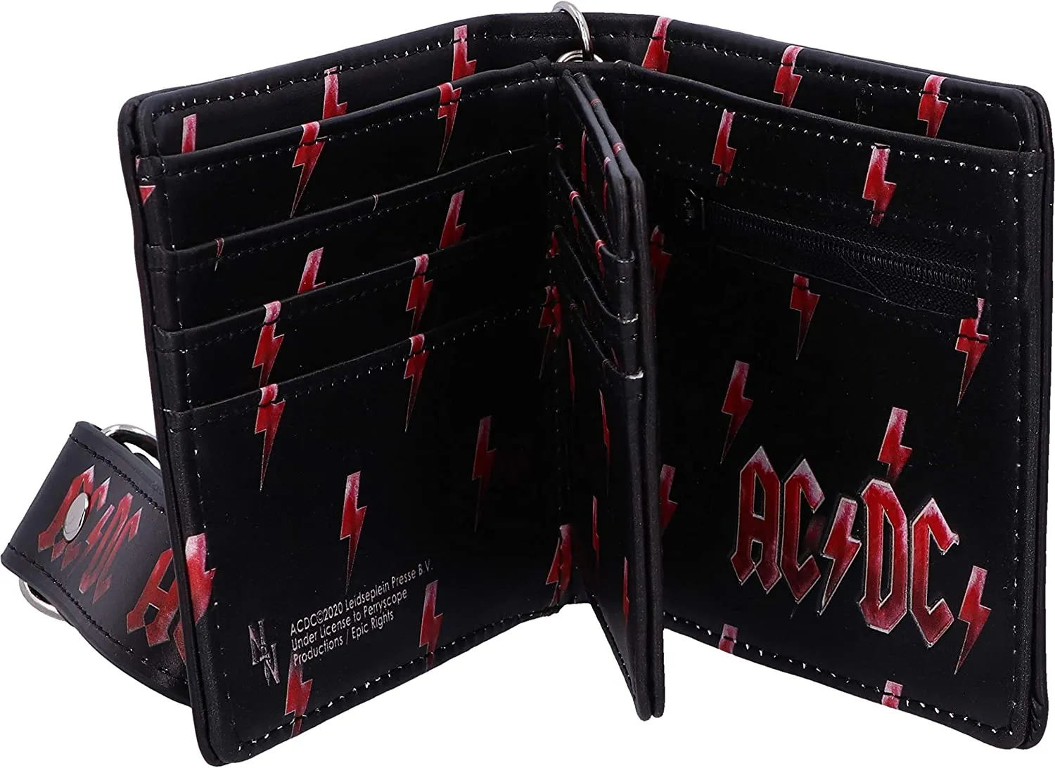 Nemesis Now Decor Nemesis Now Officially Licensed AC/DC Black Ice Album Embossed Wallet and Chain, 11cm