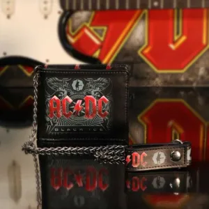 Nemesis Now Decor Nemesis Now Officially Licensed AC/DC Black Ice Album Embossed Wallet and Chain, 11cm