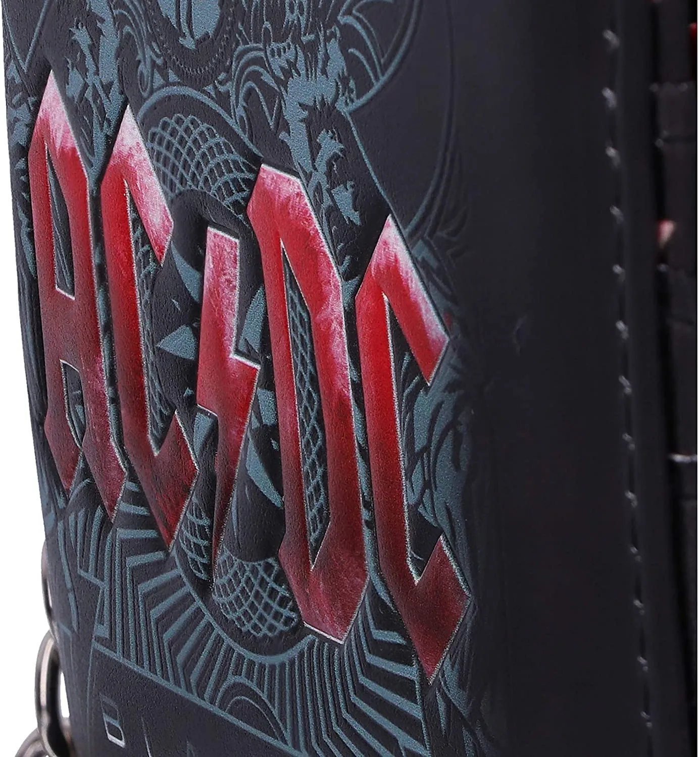 Nemesis Now Decor Nemesis Now Officially Licensed AC/DC Black Ice Album Embossed Wallet and Chain, 11cm