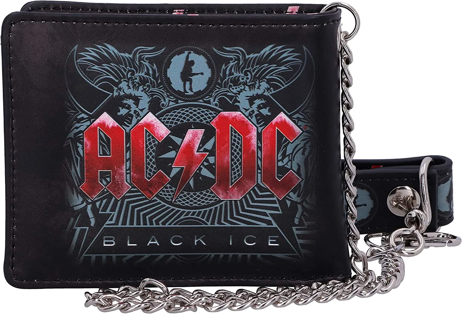 Nemesis Now Decor Nemesis Now Officially Licensed AC/DC Black Ice Album Embossed Wallet and Chain, 11cm