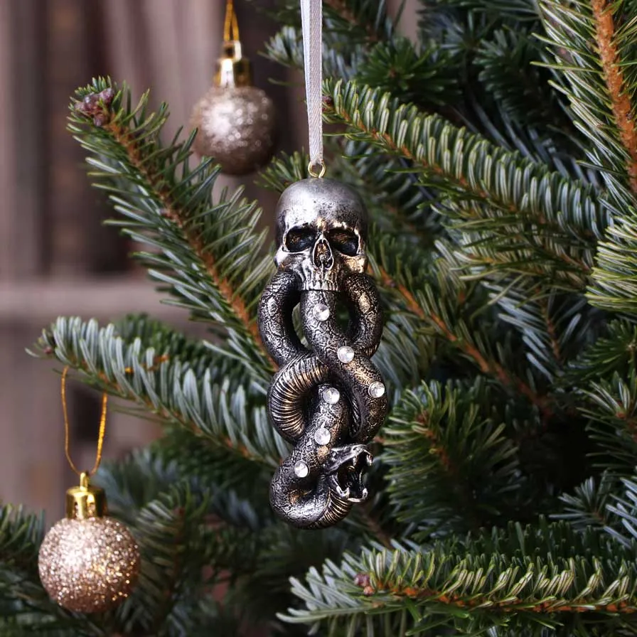 Nemesis Now Decor Nemesis Now Officially Licensed Harry Potter Dark Mark Voldemort Hanging Ornament, Silver, 9.5cm
