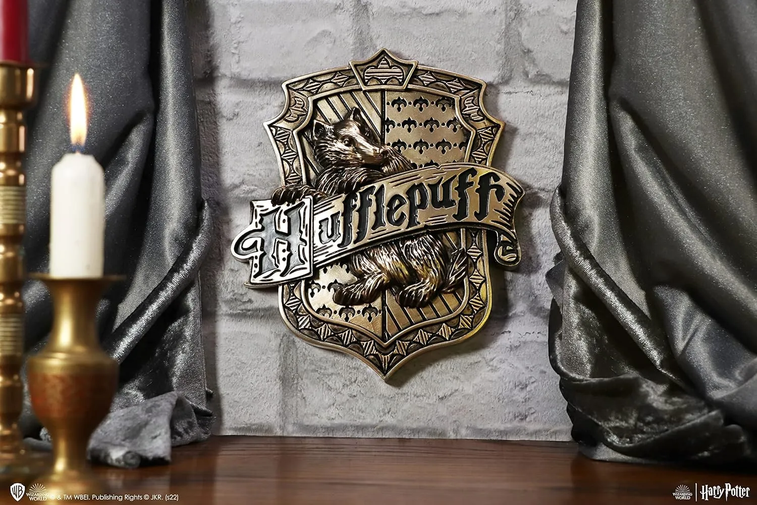 Nemesis Now Decor Nemesis Now Officially Licensed Harry Potter Hufflepuff Wall Plaque, Bronze, 20.