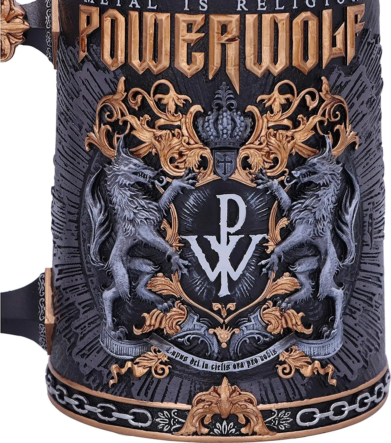 Nemesis Now Decor Nemesis Now Officially Licensed Powerwolf Metal is Religion Rock Band Tankard, Black