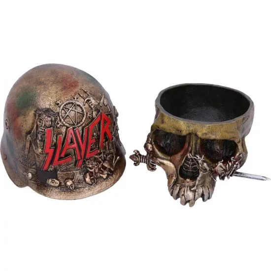 Nemesis Now Decor Nemesis Now Officially Licensed Slayer Eagle Helmet Skull Logo Trinket Box, Gold