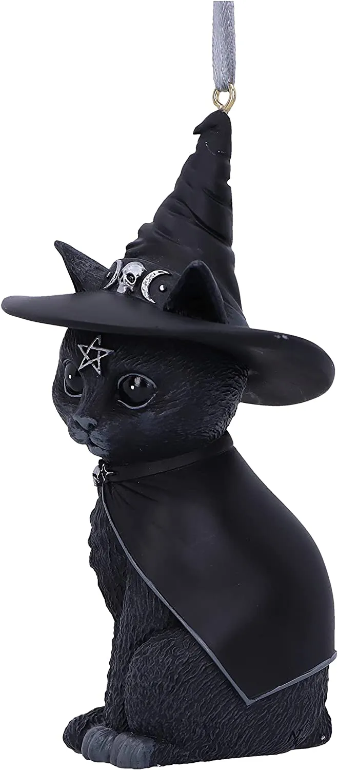 Nemesis Now Decor Nemesis Now Purrah Black Witch Cat Hanging Decorative Ornament 11.5cm