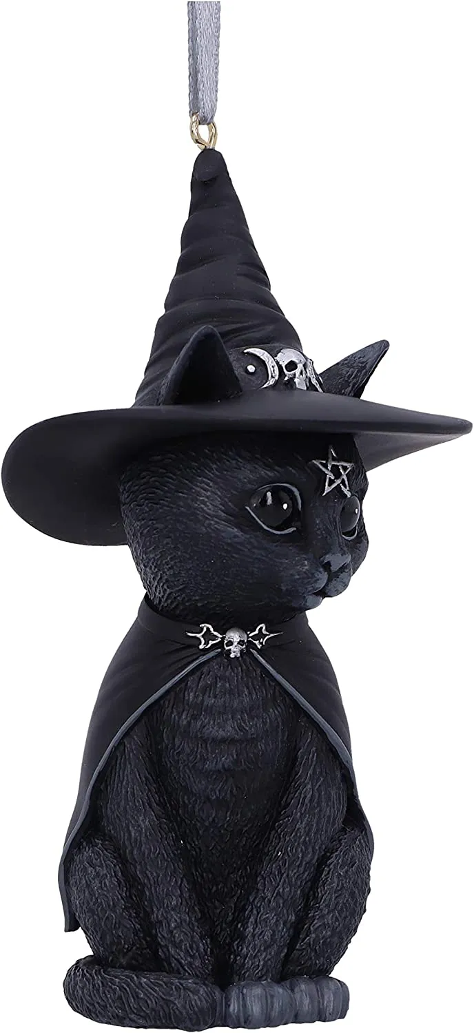 Nemesis Now Decor Nemesis Now Purrah Black Witch Cat Hanging Decorative Ornament 11.5cm