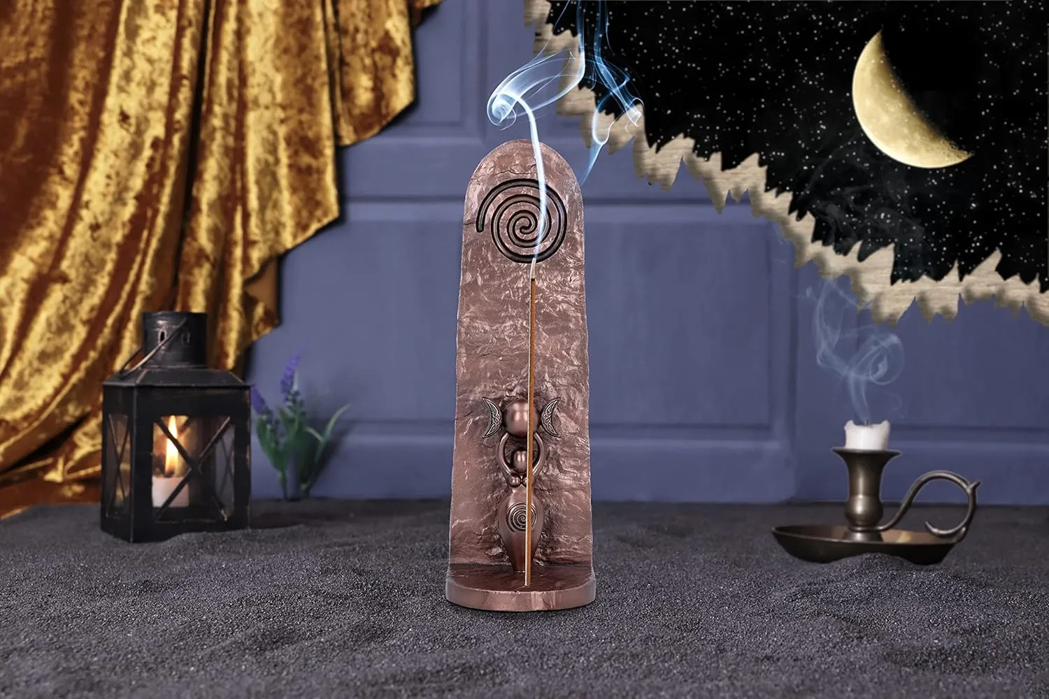 Nemesis Now Decor Nemesis Now Spiral Goddess Incense Holder, Bronze, 23.5cm