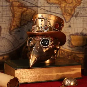 Nemesis Now Decor Nemesis Now Steampunk Beaky Automaton Apothecary Plague Doctor Bust Figurine, Br