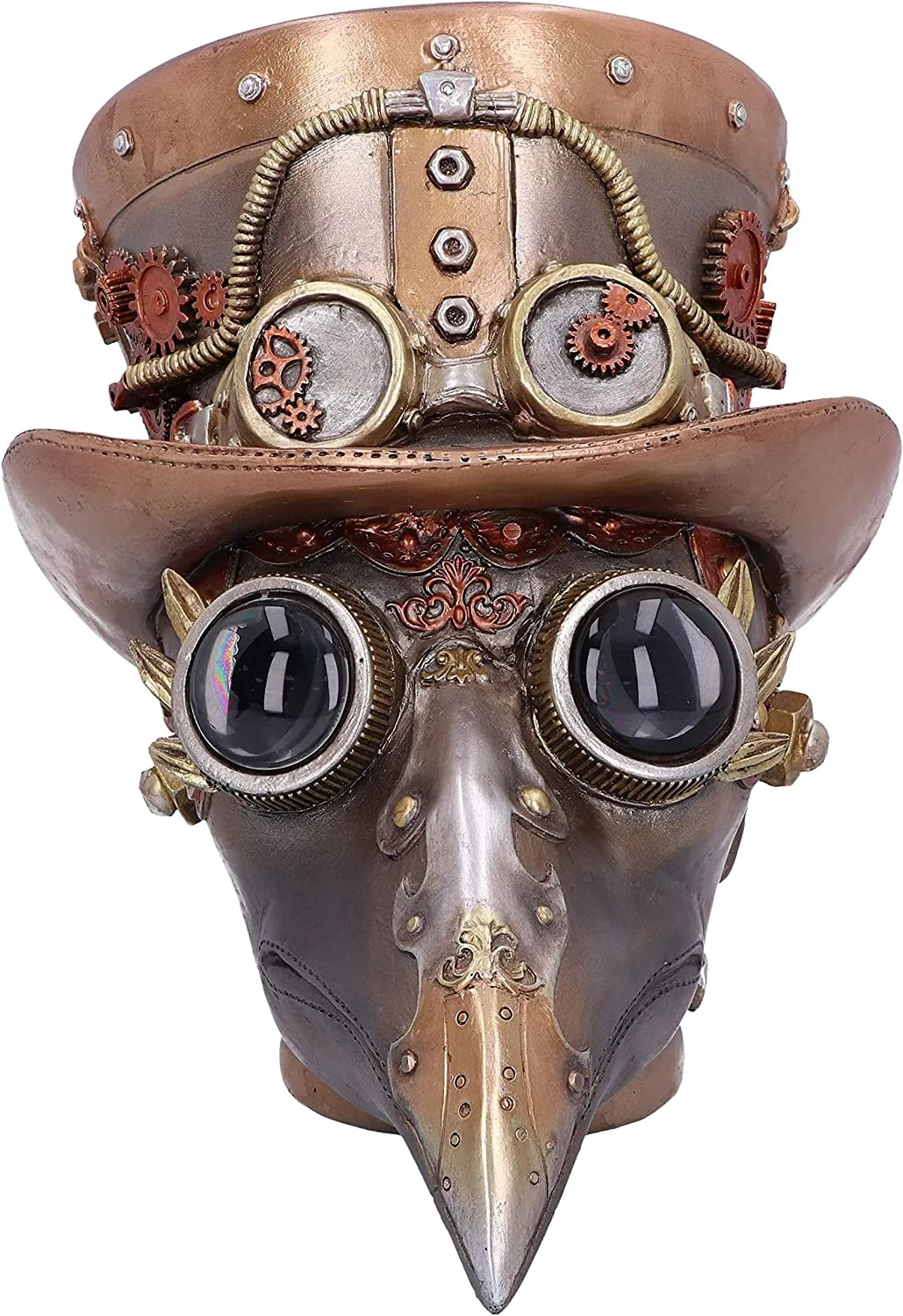Nemesis Now Decor Nemesis Now Steampunk Beaky Automaton Apothecary Plague Doctor Bust Figurine, Br