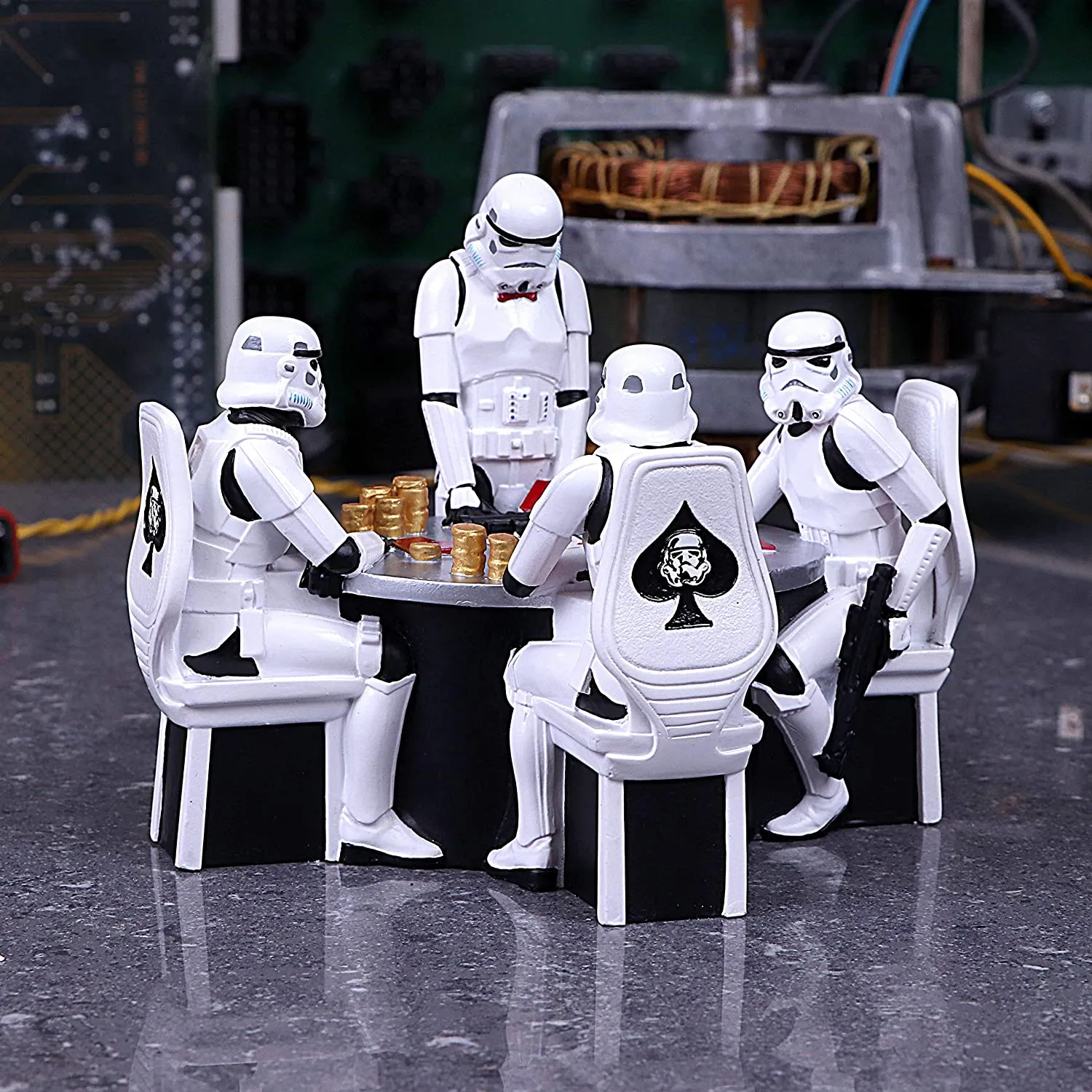 Nemesis Now Decor Nemesis Now The Original Stormtrooper Poker Face Gambling Figurine, Resin, White