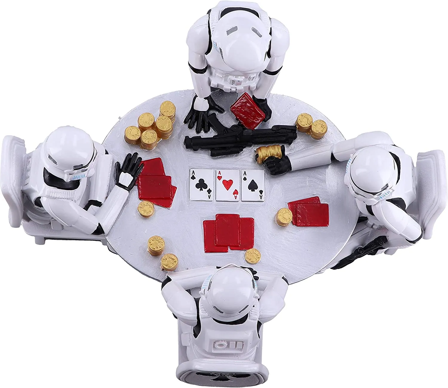 Nemesis Now Decor Nemesis Now The Original Stormtrooper Poker Face Gambling Figurine, Resin, White