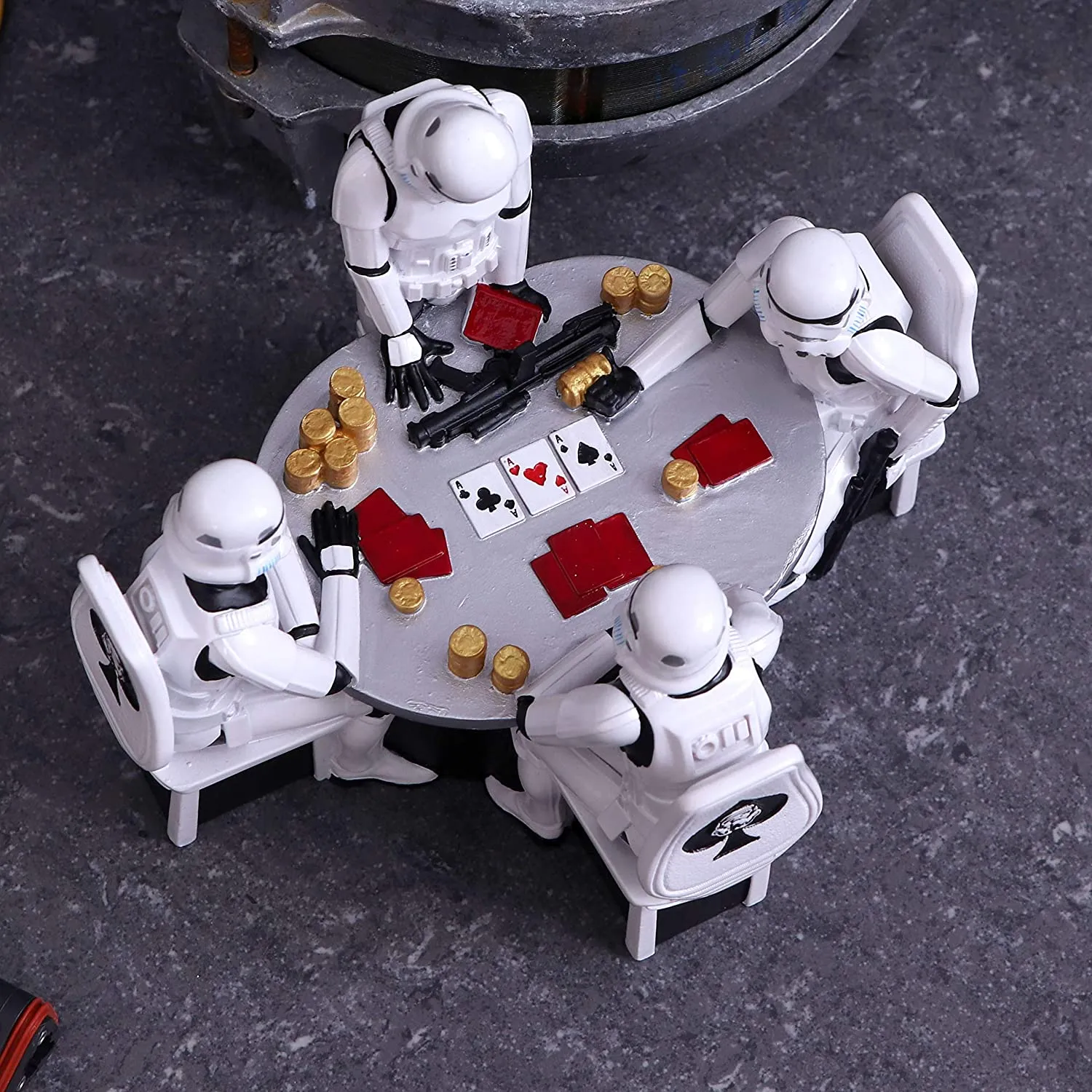 Nemesis Now Decor Nemesis Now The Original Stormtrooper Poker Face Gambling Figurine, Resin, White