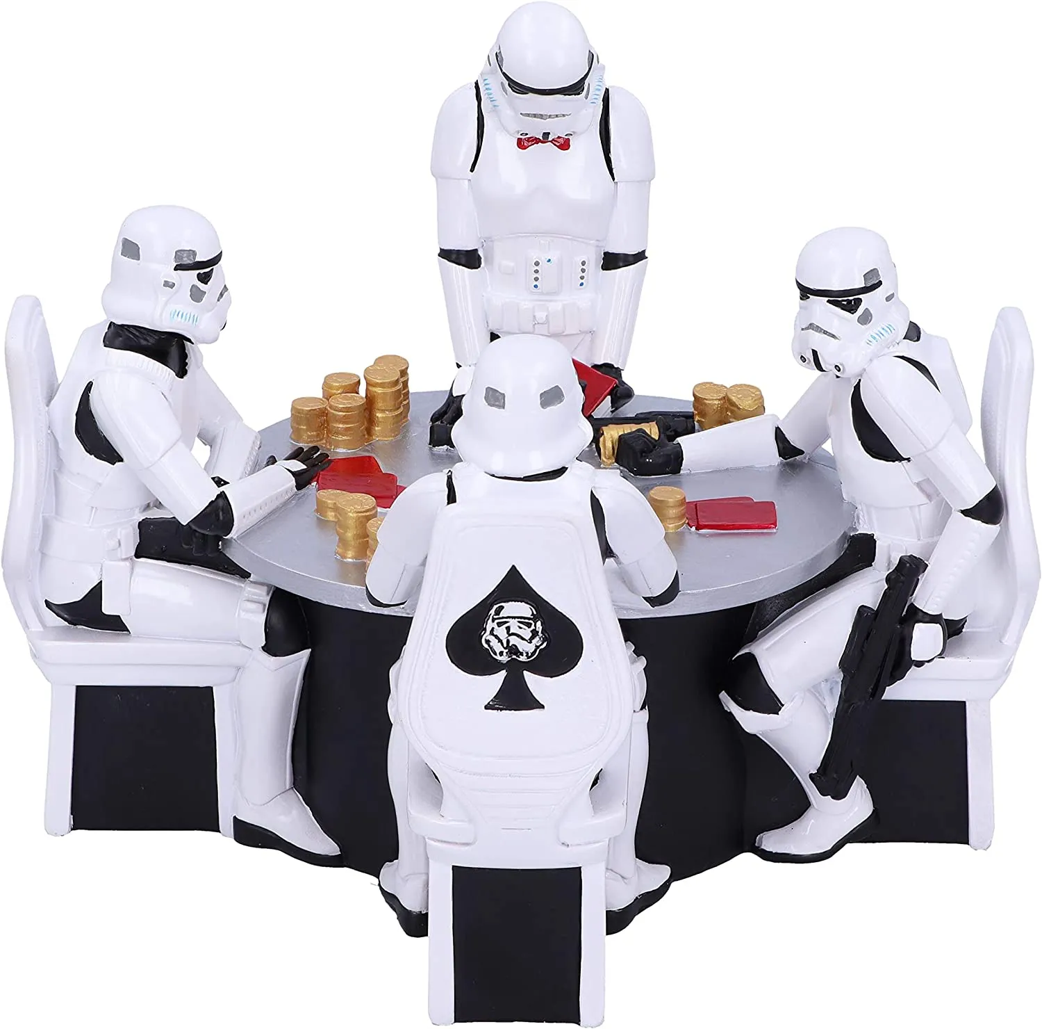 Nemesis Now Decor Nemesis Now The Original Stormtrooper Poker Face Gambling Figurine, Resin, White