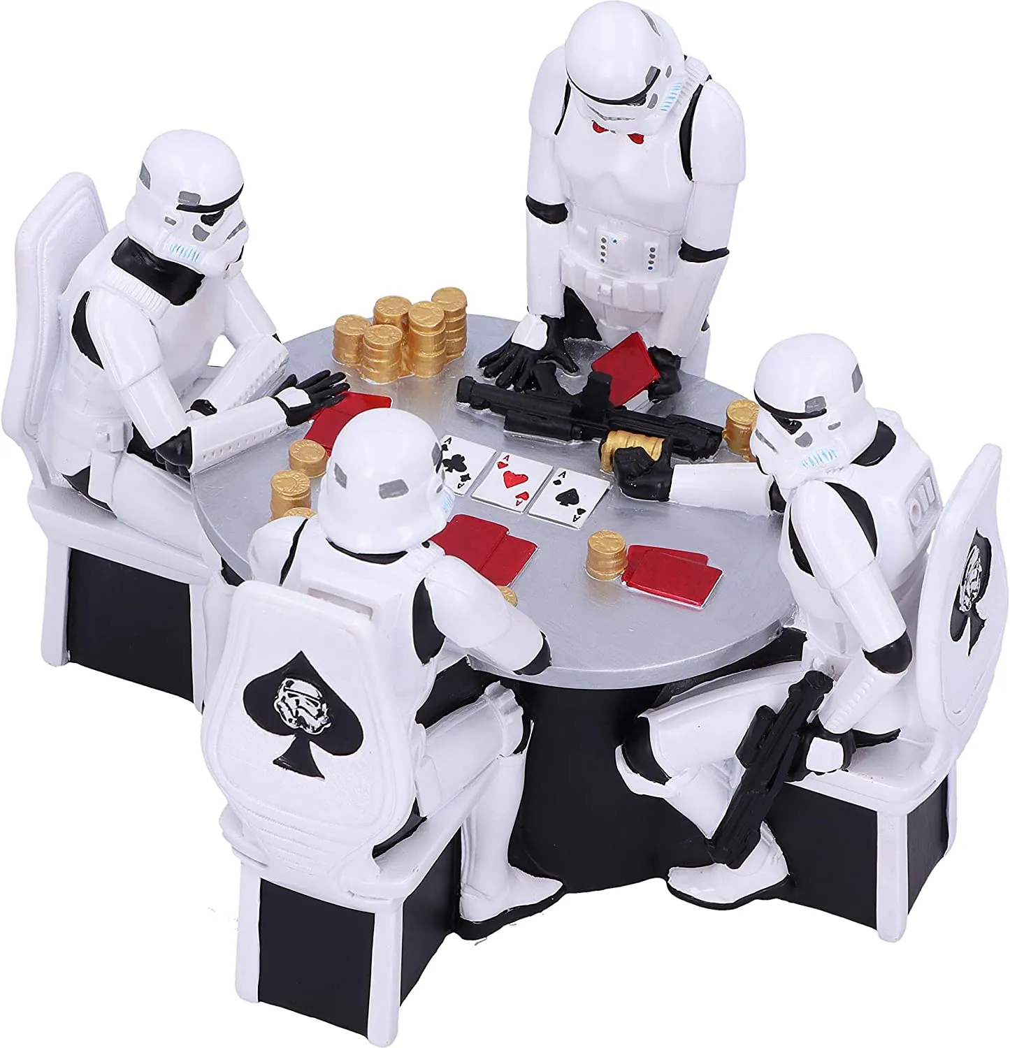 Nemesis Now Decor Nemesis Now The Original Stormtrooper Poker Face Gambling Figurine, Resin, White