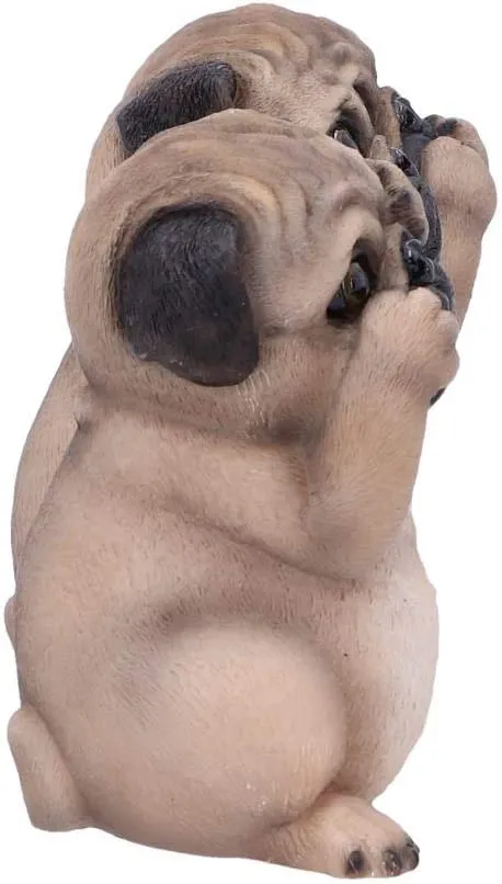 Nemesis Now Decor Nemesis Now Three Wise Pugs 8.5cm, Resin, Fawn