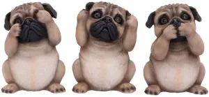 Nemesis Now Decor Nemesis Now Three Wise Pugs 8.5cm, Resin, Fawn