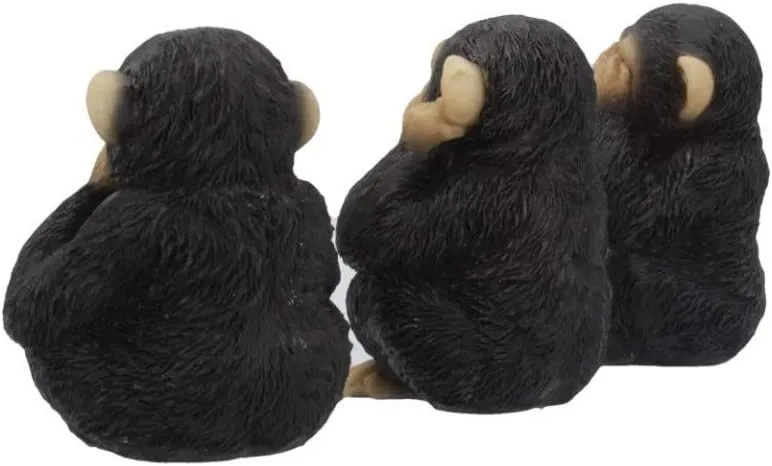 Nemesis Now Decor Nemesis Now U4174M8 Three Wise Chimps Figurine 8cm Black