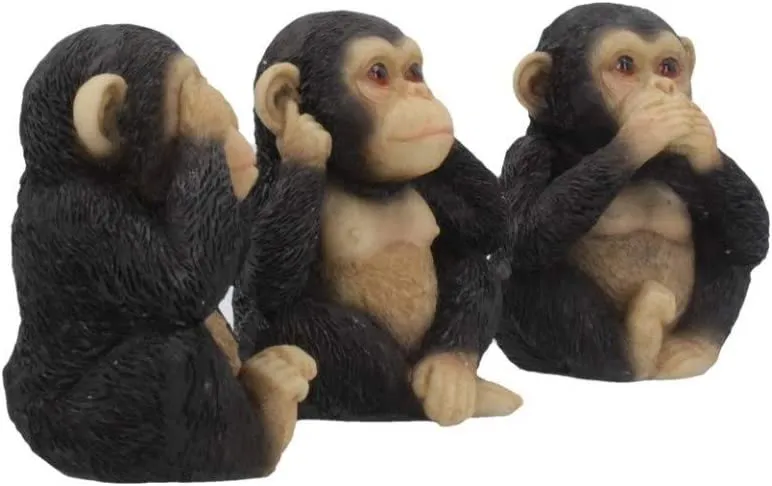 Nemesis Now Decor Nemesis Now U4174M8 Three Wise Chimps Figurine 8cm Black