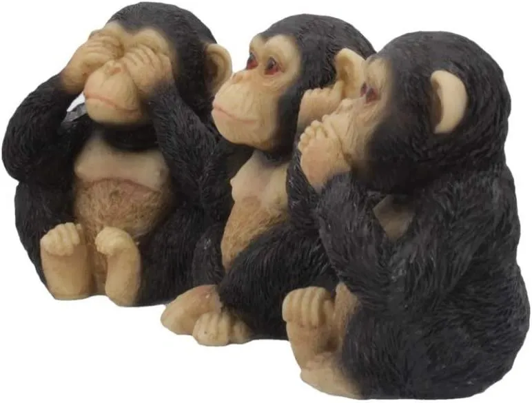 Nemesis Now Decor Nemesis Now U4174M8 Three Wise Chimps Figurine 8cm Black