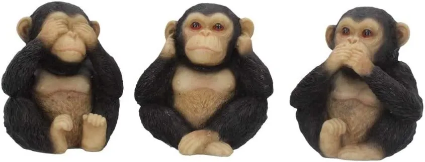 Nemesis Now Decor Nemesis Now U4174M8 Three Wise Chimps Figurine 8cm Black