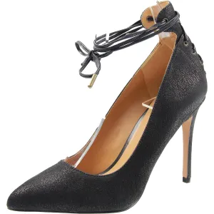 NWEBBA Womens Lace-Up Leather Lace-Up Heels