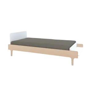 OEUF River Twin Bed - White/Birch