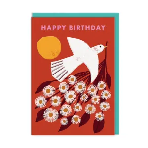 Ohh Deer: Bird and Flowers Birthday Card