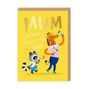 Ohh Deer: Mum Giraffe Greeting Card