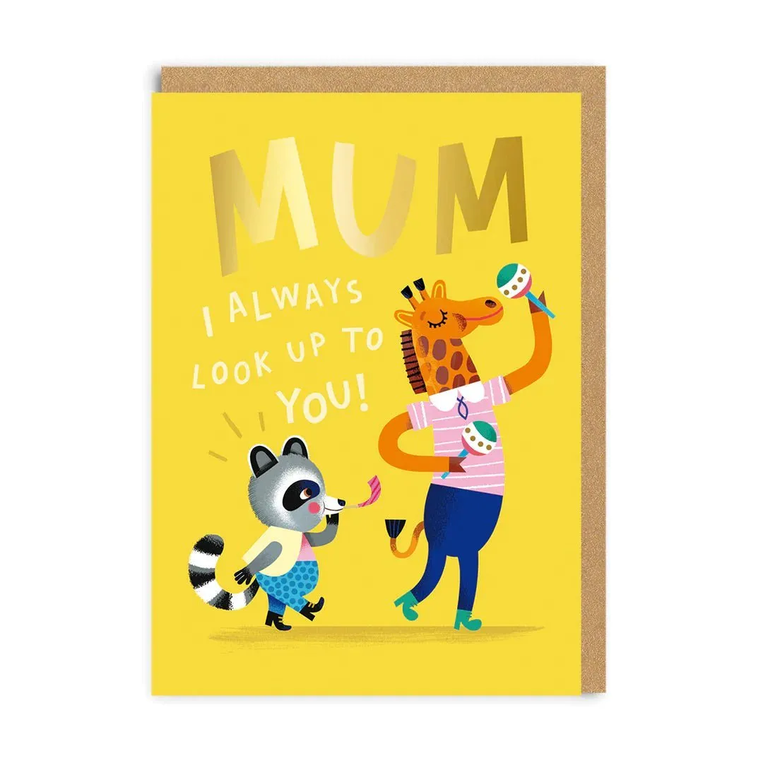Ohh Deer: Mum Giraffe Greeting Card