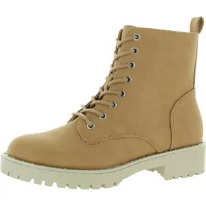 Opalus Womens Zipper Lace Up Combat & Lace-up Boots
