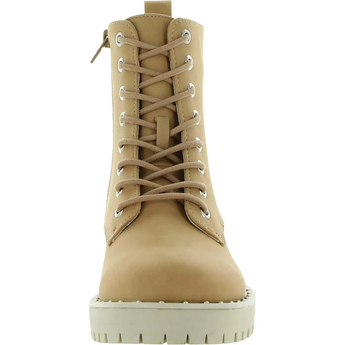 Opalus Womens Zipper Lace Up Combat & Lace-up Boots
